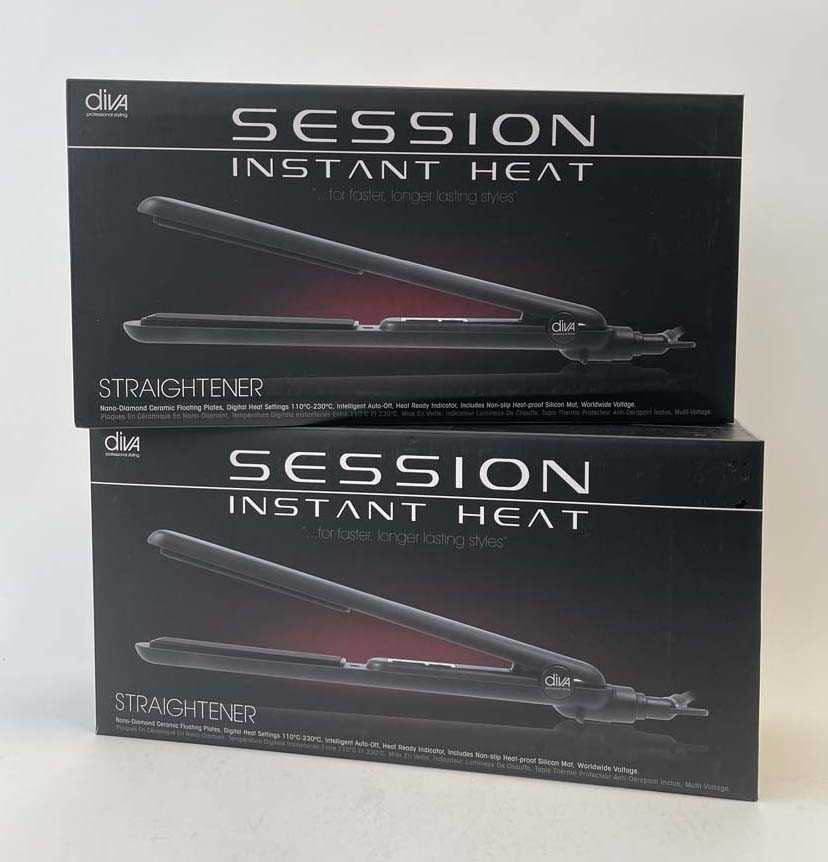 Lot 2x Diva Session Instant Heat Straightener