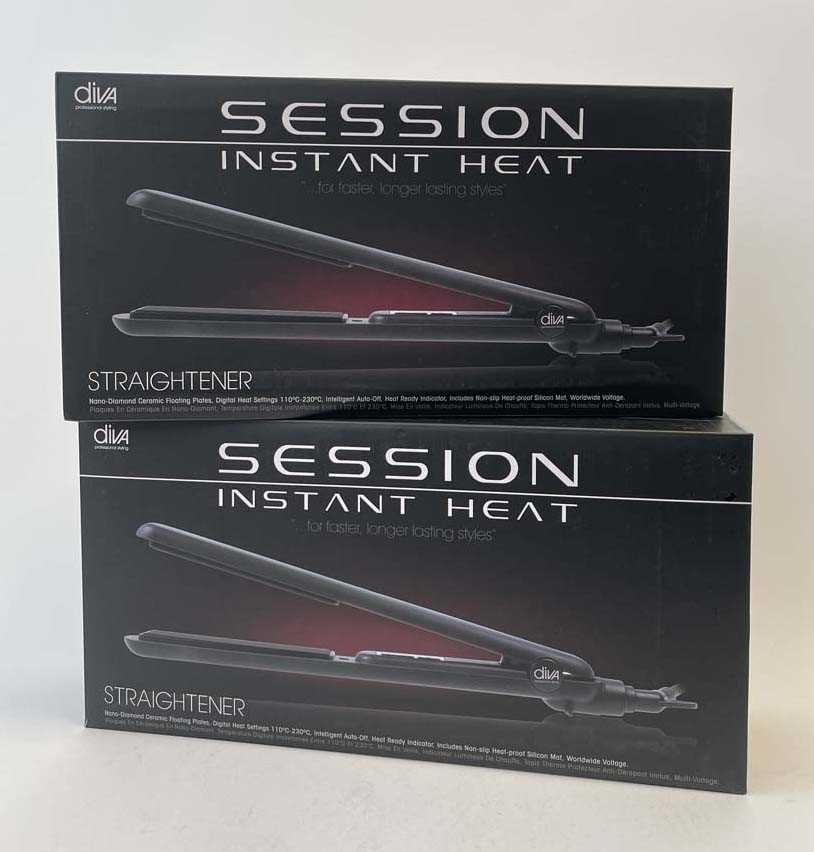 Lot 2x Diva Session Instant Heat Straightener