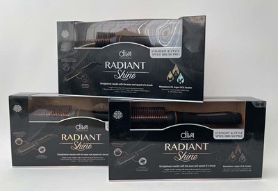 Lot 3x Diva Radiant Shine Hair Straightening Brush