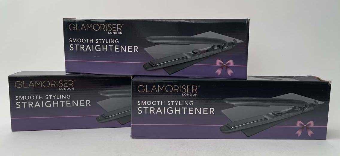 Lot 3x Glamoriser London Smooth Styling Straightener