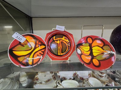 Lot 310 - Three Poole Pottery trinket dishes with...