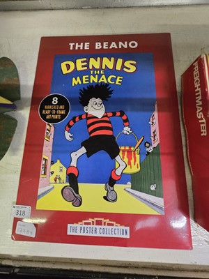 Lot 318 - A folio containing eight varnished 'Dennis the...