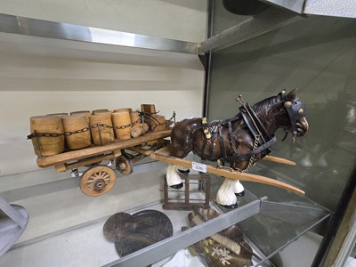 Lot 326 - A Melbaware figure of a horse pulling a wagon...