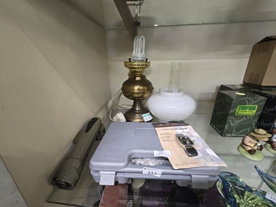 Lot 333 - A collection of items including vintage torch,...