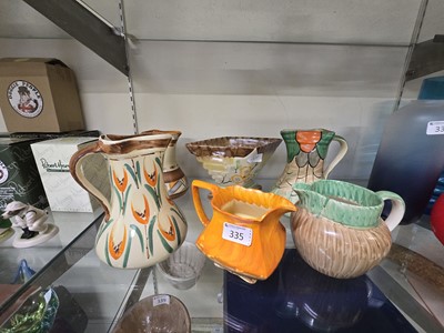 Lot 335 - Six pieces of mid-20th century ceramics by...