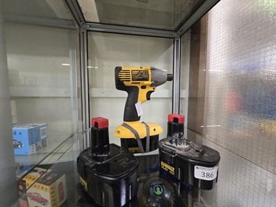 Lot 386 - DeWalt model DWO56N cordless impact driver...