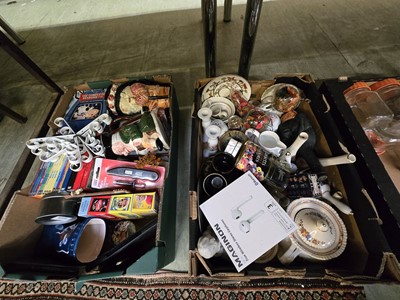 Lot 449 - Two trays of assorted goods to include family...