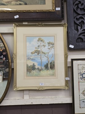 Lot 40 - Gilt framed and glazed watercolour depicting...