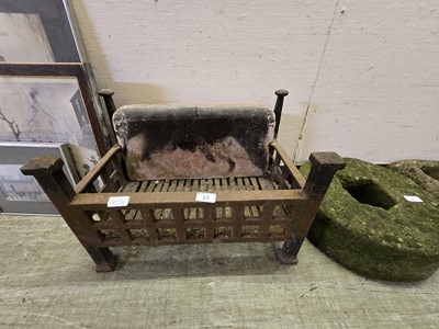 Lot 17 - Early 20th Century cast metal fire basket with...