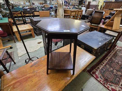 Lot 85 - A mahogany octagonal occasional table with...