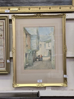 Lot 36 - Gilt framed and glazed watercolour of...
