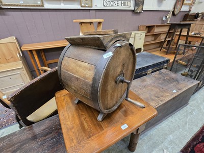 Lot 101 - A late 19th/early 20th century oak and metal...