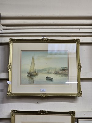 Lot 45 - Gilt framed and glazed watercolour of...