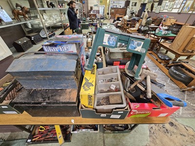 Lot 191 - A large assortment of tools and toolboxes to...