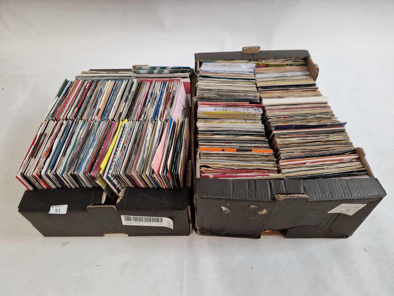 Lot Two trays of 45RPM records by various artists...