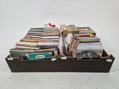 Lot Two trays containing a large quantity of 45RPM...