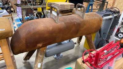 Lot 4500 - Quantity of vintage gymnastics equipment...