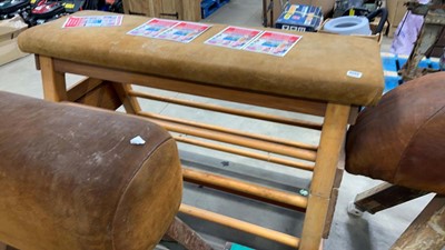 Lot 4500 - Quantity of vintage gymnastics equipment...