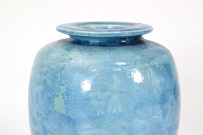Lot 59 - A French aqua blue vase by Vallauris with a...