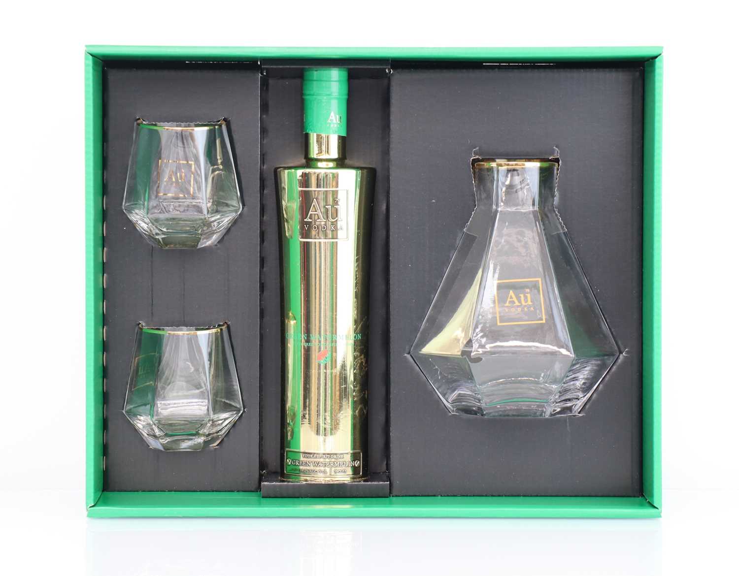 Lot 42 - An Au Vodka Green Watermelon Gift set with...