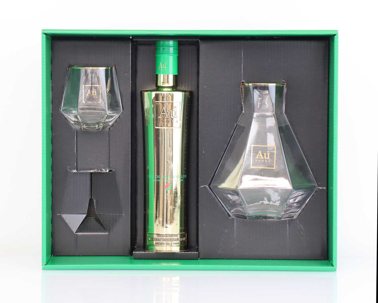 Lot 43 - An Au Vodka Green Watermelon Gift set with...
