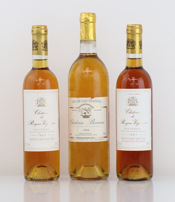 Lot 201 - 3 various bottles of Dessert Wine, 2x Chateau...