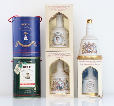 Lot 107 - 6 Bell's Celebration whisky decanters, 1x...