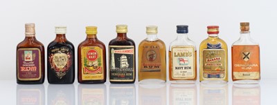 Lot 109 - A Collection of 8 old Rum miniatures including...