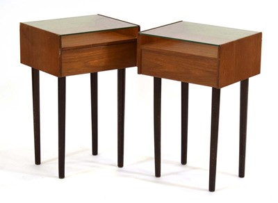 Lot 29 - A pair of 1960/70's and later teak bedside...