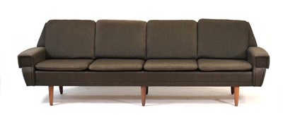 Lot 162 - A 1960's Danish four-seater sofa upholstered...