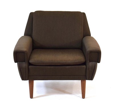 Lot 163 - A 1960's Danish lowback armchair upholstered...