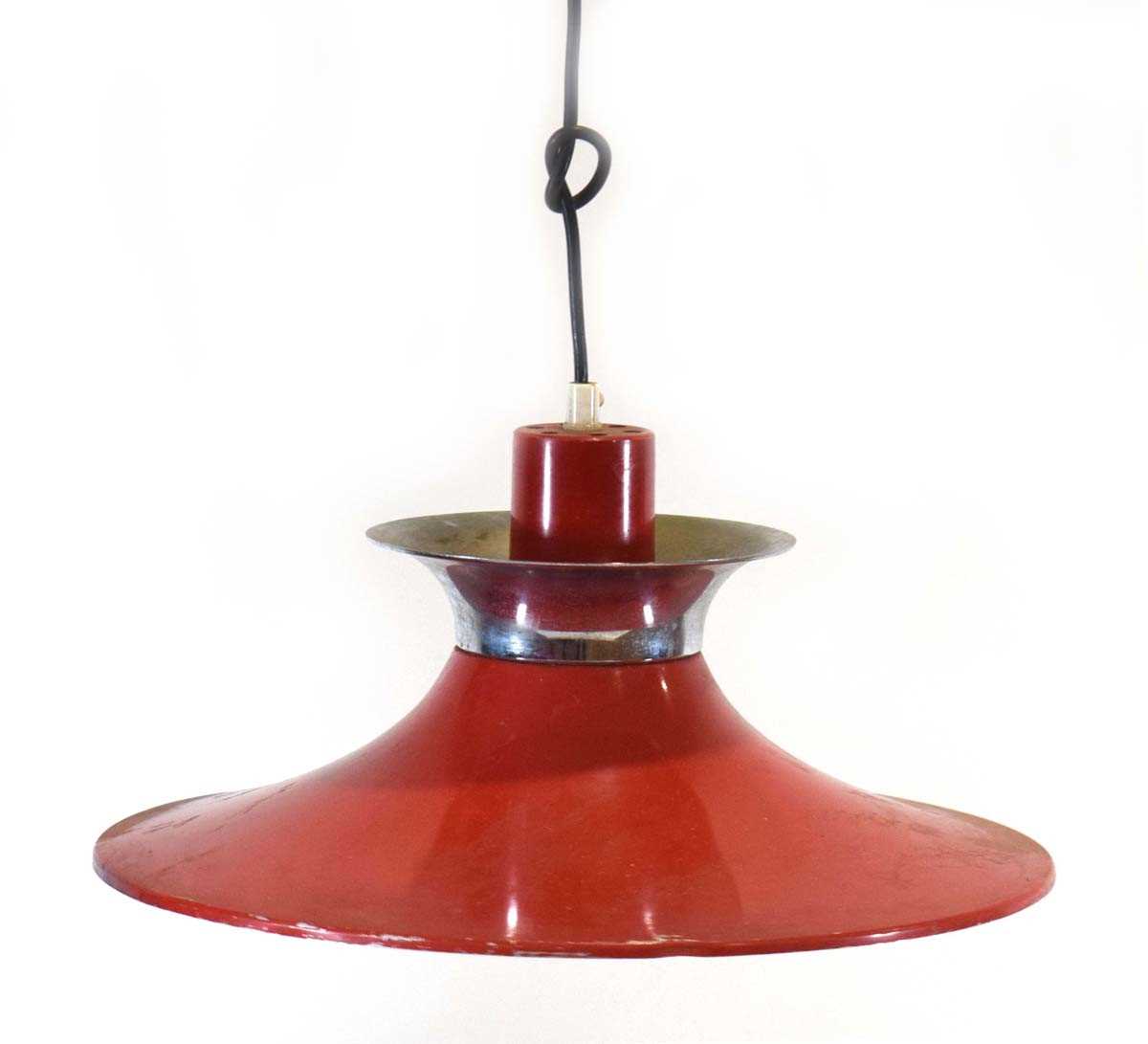 Lot 32 - A 1970's red enamelled and aluminium...