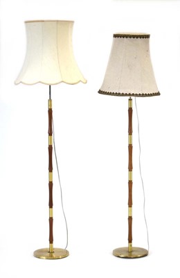 Lot 35 - A pair of 1960's Danish teak and brass...