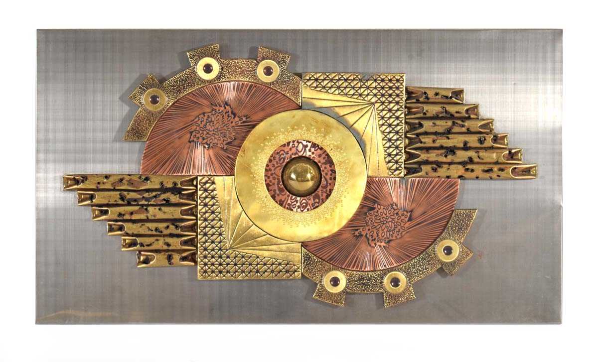 Lot 46 - A 1970's wall sculpture by Stephen Chun of...